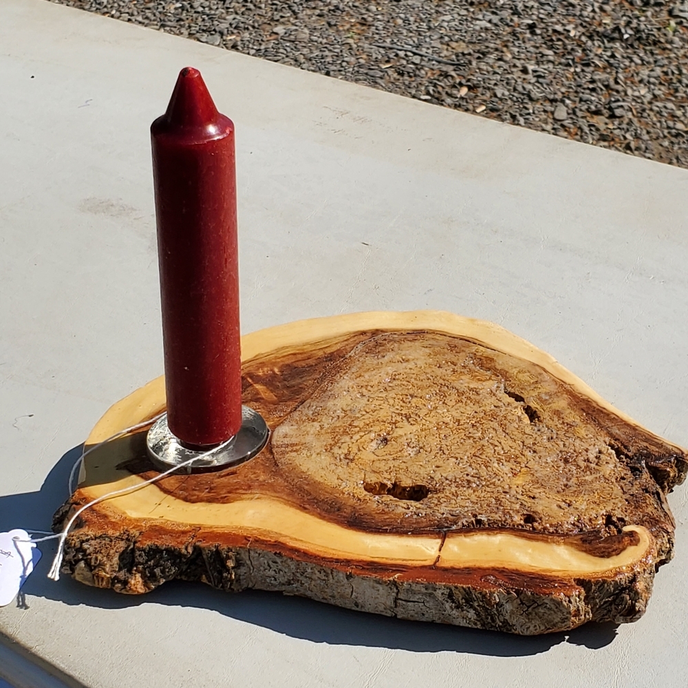 Lovely wood candleholder